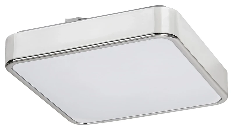 Wolimir – LED ceiling light for bathroom in chrome with white acrylic, 290×290mm, 22W, 3000-6000K