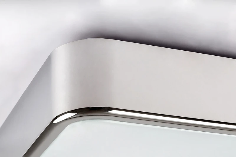 Wolimir – LED ceiling light for bathroom in chrome with white acrylic, 290×290mm, 22W, 3000-6000K