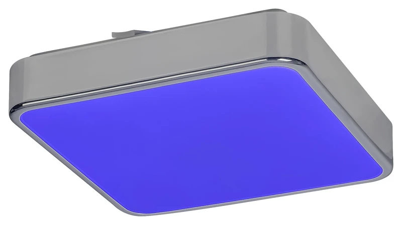 Wolimir – LED ceiling light for bathroom in chrome with white acrylic, 290×290mm, 22W, 3000-6000K