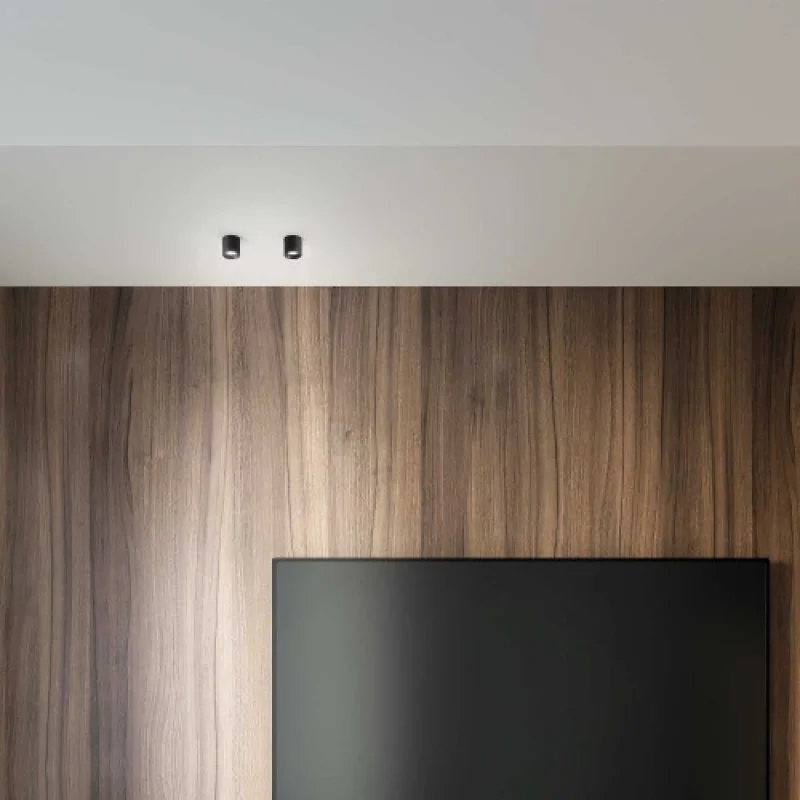 Outdoor Downlights Nitro PL ROU 299402 – Ideal Lux LED downlight for outdoor mounting in black, 4W, 3000K, IP:20