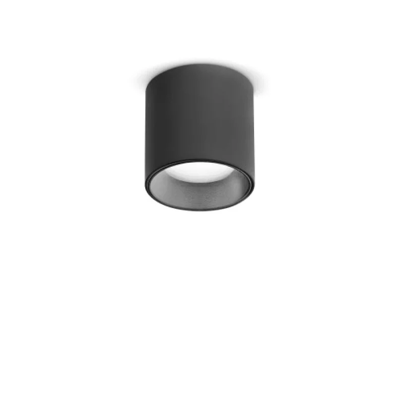 Nitro PL ROU 299402 – Ideal Lux LED downlight for outdoor mounting in black, 4W, 3000K, IP:20