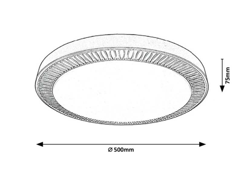 Matea – LED ceiling light in brown with white acrylic shade, Ø500mm, 40W, 3000-6000K