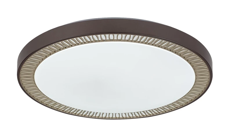 LED Ceiling Lights Matea – LED ceiling light in brown with white acrylic shade, Ø500mm, 40W, 3000-6000K