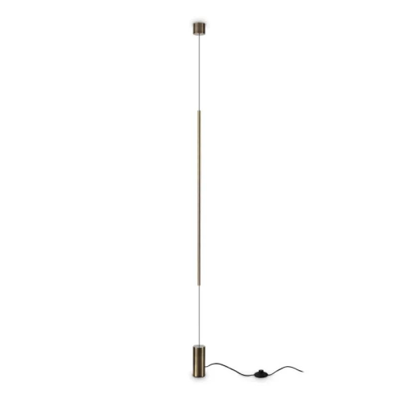 Floor Lamps Filo AP BRASS 301075 – Ideal Lux LED floor lamp in brass, 15W, 3000K, IP:20