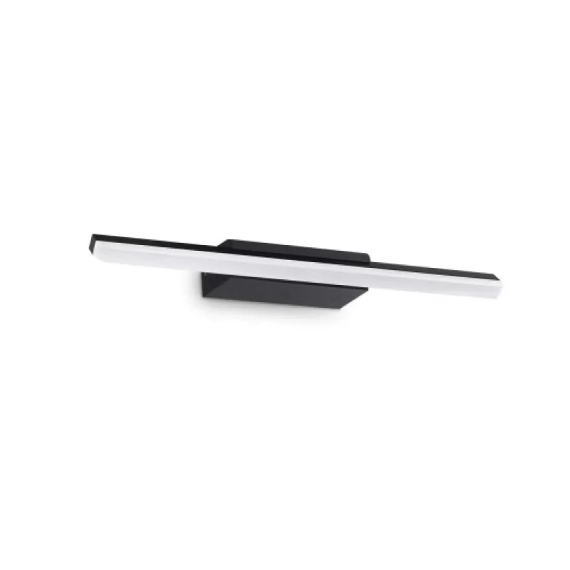 Осветление за баня Riflesso AP D42 BLAC 302225 – Ideal Lux LED аплик за баня в матово черен, 10W, 3000K, IP54