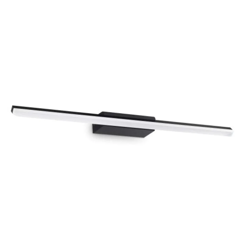 Осветление за баня Riflesso AP D62 BLAC 302232 – Ideal Lux LED аплик за баня в матово черен, 16W, 3000K, IP54
