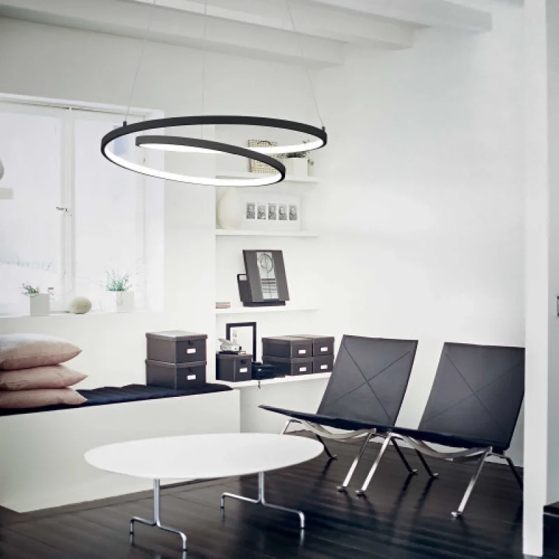 Oz SP D80 DALI BLACK 304588 – Ideal Lux LED pendant in black, 55W, 3000K, IP:20