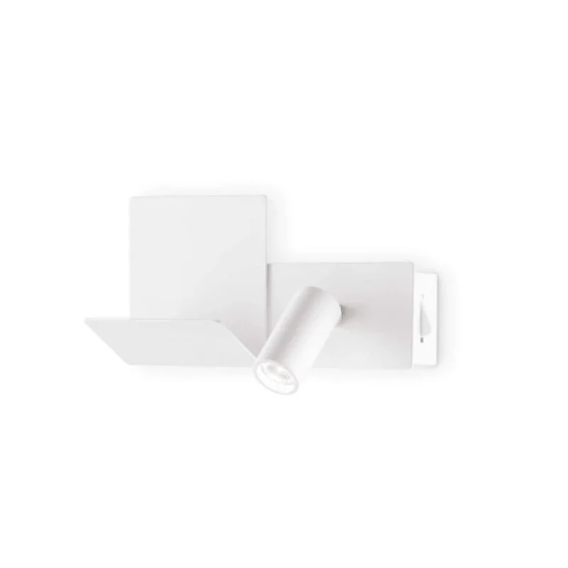 Wall Lights Komodo-2 306810 – Ideal Lux LED wall light with switch and USB output in white, 4,5W, 3000K, IP:20