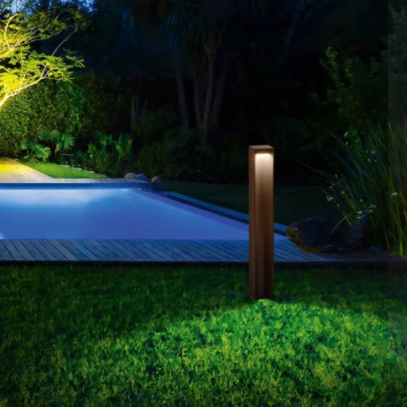 Kurt PT COFFEE 300 306858 – Ideal Lux LED garden bollard in coffee, 11W, 3000K, IP:54