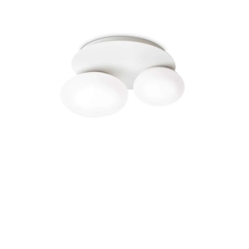 Плафони Ninfea PL2 WHITE 306957 – Ideal Lux плафон в бял, 2X15W, IP:20