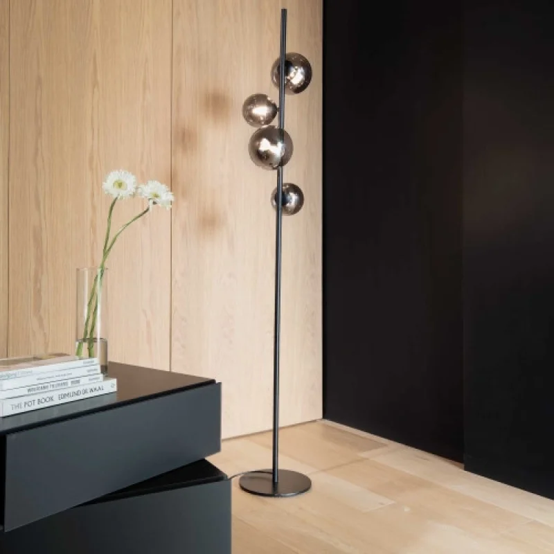 Подови лампи (Лампион) Perlage PT4 BLACK 306988 – Ideal Lux лампион в матово черен, 4X15W, IP:20