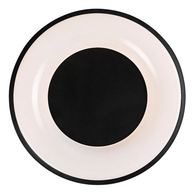Ceilo – LED ceiling light in black/white, Ø480mm, 38W, 3000-6500K, remote