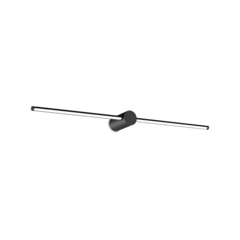 Filo AP D075 BLACK 310145 – Ideal Lux LED wall light for bathroom in black, 12,5W, 3000K, IP44