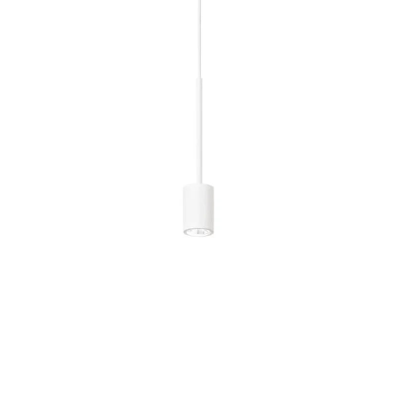 LED Pendants & Chandeliers Archimede SP CILINDRO WHITE 310589 – Ideal Lux LED pendant in white, 4W, 3000K, IP:20