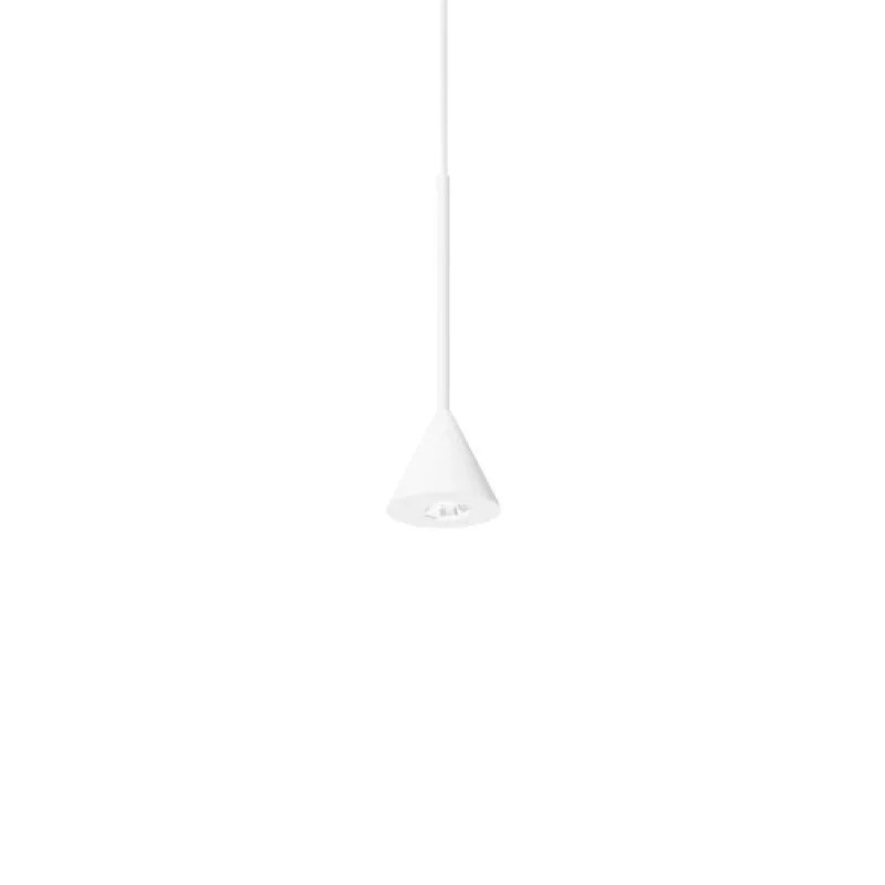LED Pendants & Chandeliers Archimede SP CONO WHITE 310596 – Ideal Lux LED pendant in white, 4W, 3000K, IP:20