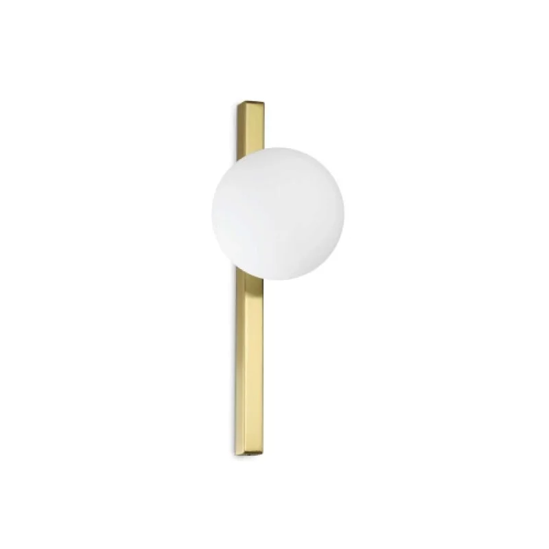 Binomio AP1 BRASS 311319 – Ideal Lux wall light in brass, 1X4W, 3000K, IP20