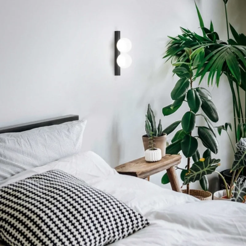 Wall Lights Ping PONG AP2 BLACK 313252 – Ideal Lux LED wall light in black, 6W, 3000K, IP:20