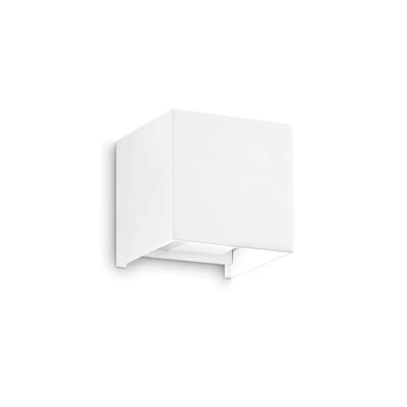 Външно стенно осветление Atom AP D10 WHITE 313436 – Ideal Lux LED фасаден аплик в бял, 12W, 3000K, IP54