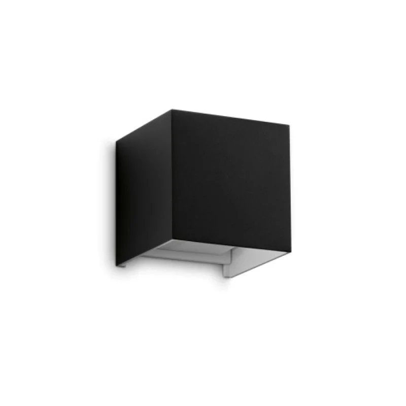 Outdoor Wall Lights Atom AP D10 BLACK 313450 – Ideal Lux LED facade wall light in black, 12W, 3000K, IP54