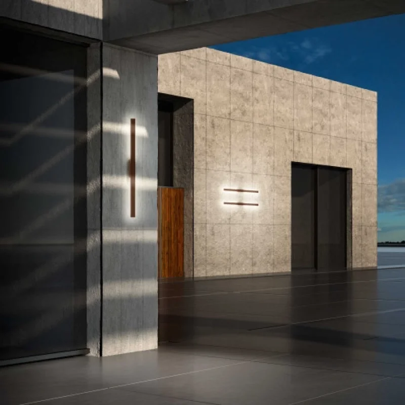 Linea AP D104 COFFEE 313481 – Ideal Lux LED facade wall light in coffee, 20W, 3000K, IP:54