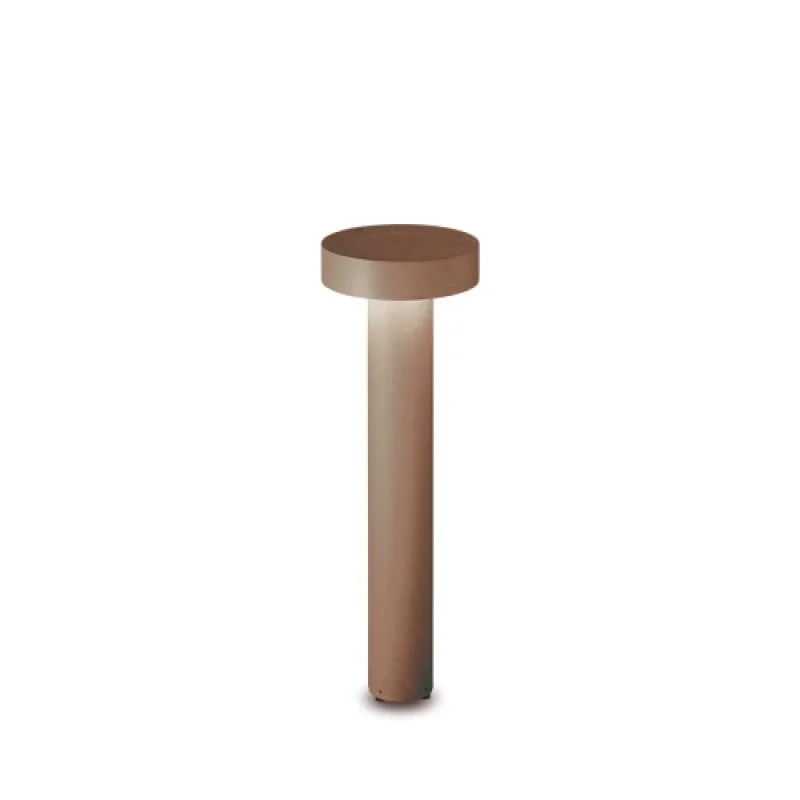 Външни стоящи лампи Tesla PT4 SMALL COFFEE 316048 – Ideal Lux градински стълб в кафе, 4x15W, IP44