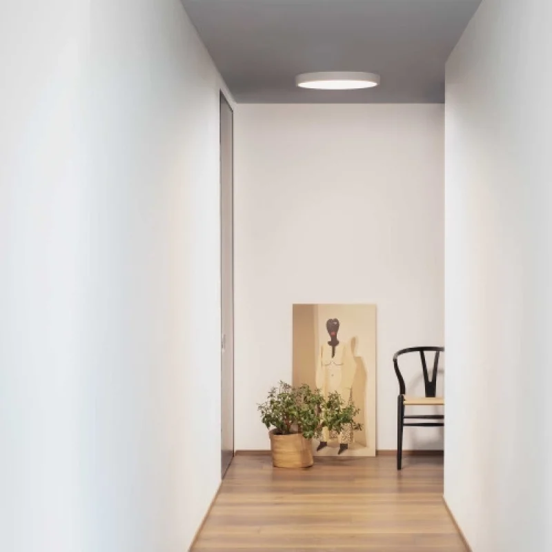 Ray PL D40 WH IP44 318264 – Ideal Lux LED ceiling light in white, 1X26W, 4000K, IP44