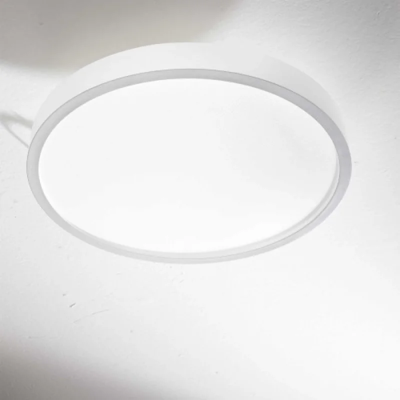 Ray PL D40 WH IP44 318264 – Ideal Lux LED ceiling light in white, 1X26W, 4000K, IP44