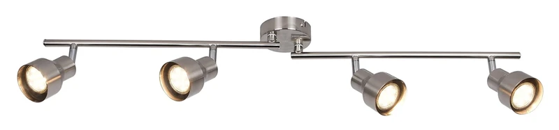 Spotlights Blake – 4-specified LED spotlight in satin chrome, 820mm, 4×GU10, IP20
