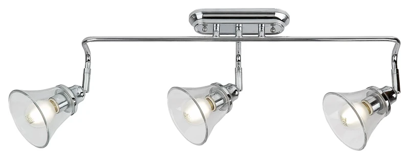 Bathroom Lighting Antoine – classic lamp for bathroom in chrome with clear glass, 650mm, 3×E14, IP44