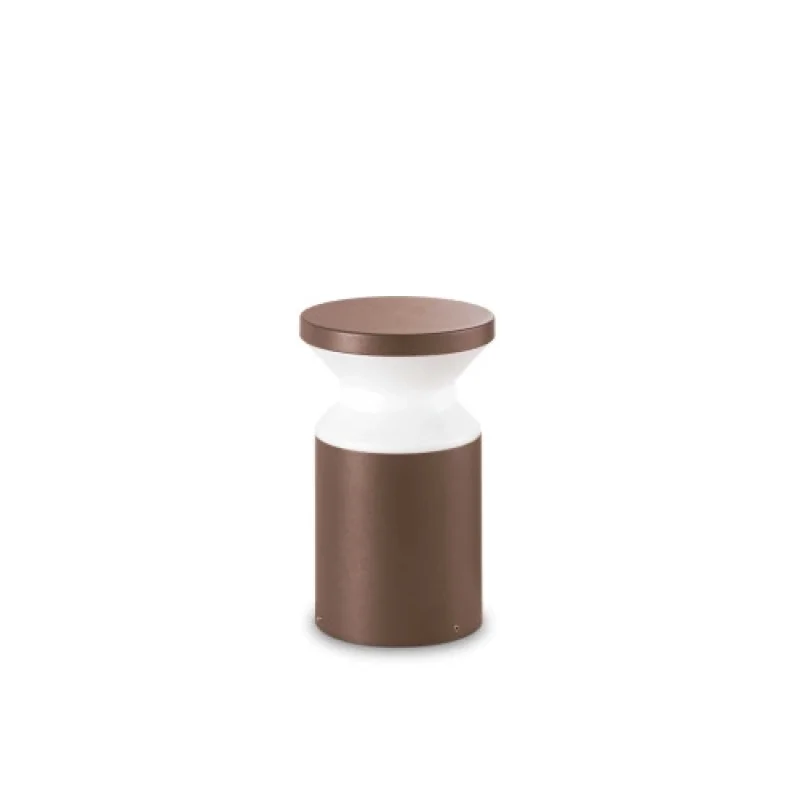 Bollard Lights Torre PT1 H22 COFFEE 321981 – Ideal Lux garden bollard in coffee, 1x15W, IP44