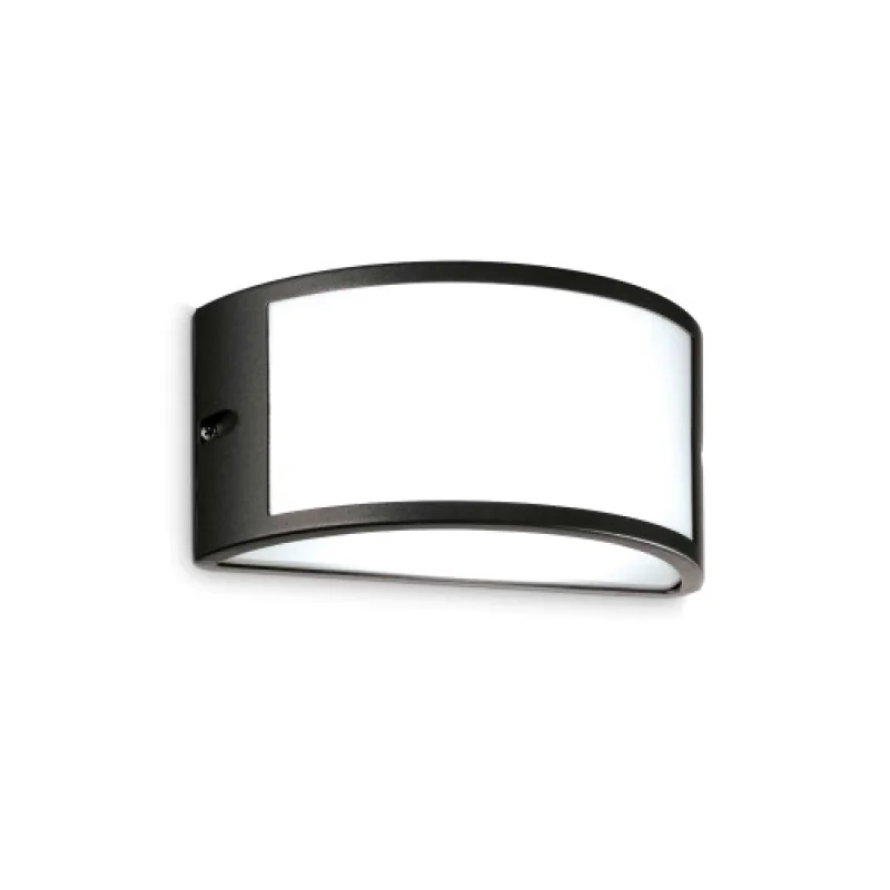 Outdoor Wall Lights Rex-1 AP1 BLACK 322728 – Ideal Lux facade wall light in black, 1x60W, IP44