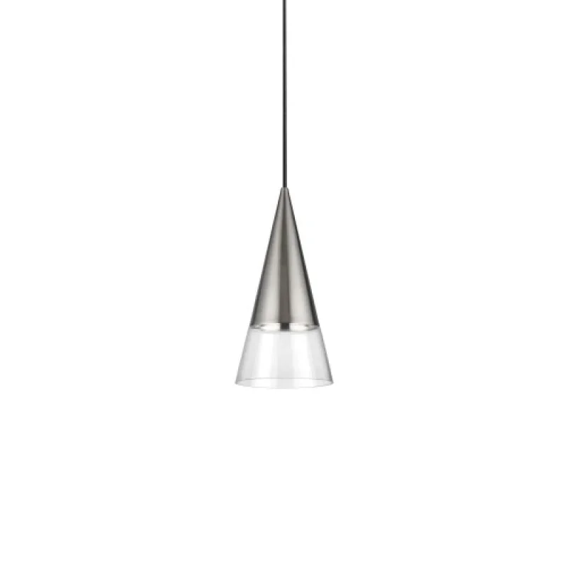 Пендели Cono SP1 NICKEL 322803 – Ideal Lux пендел в никел, 1X28W, IP:20