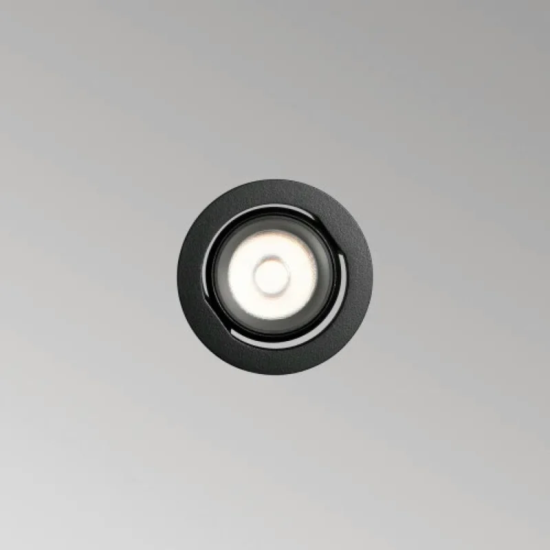 Луни за вграждане Quark FI 12W ADJ 323008 – Ideal Lux LED луна за вграждане в черен, 12W, 3000K, IP20