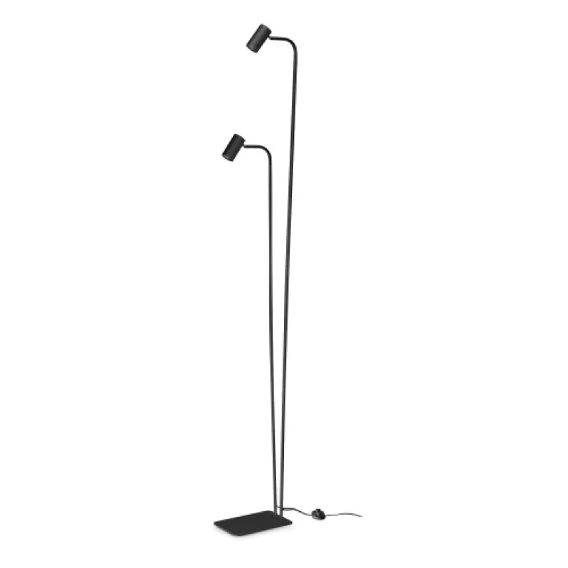 Floor Lamps Ginger PT2 BLACK 326672 – Ideal Lux floor lamp in black, 2x28W, IP20
