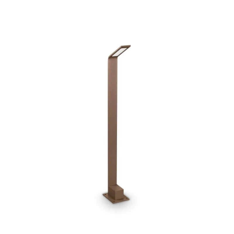 Bollard Lights Agos PT BIG 3000K 326726 – Ideal Lux LED garden bollard in coffee, 6,5W, 3000K, IP54