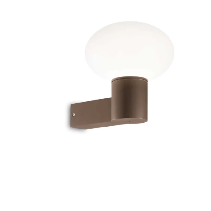 Външно стенно осветление +145068 CLIO AP1 BROWN 326788 – Ideal Lux фасаден аплик в кафе, 1x42W, IP44