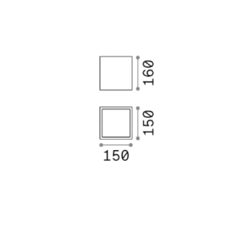 Techo PL 326887 – Ideal Lux фасадна луна за външен монтаж в сив, 1X20W, IP54