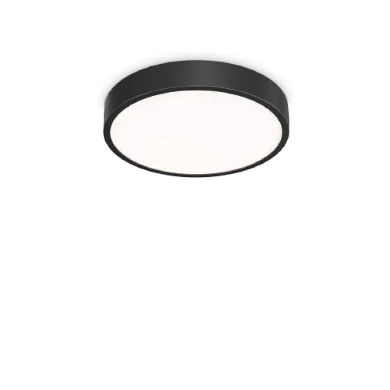 LED Ceiling Lights Ray PL D40 BK IP44 327600 – Ideal Lux LED ceiling light in black, 1X26W, 4000K, IP44