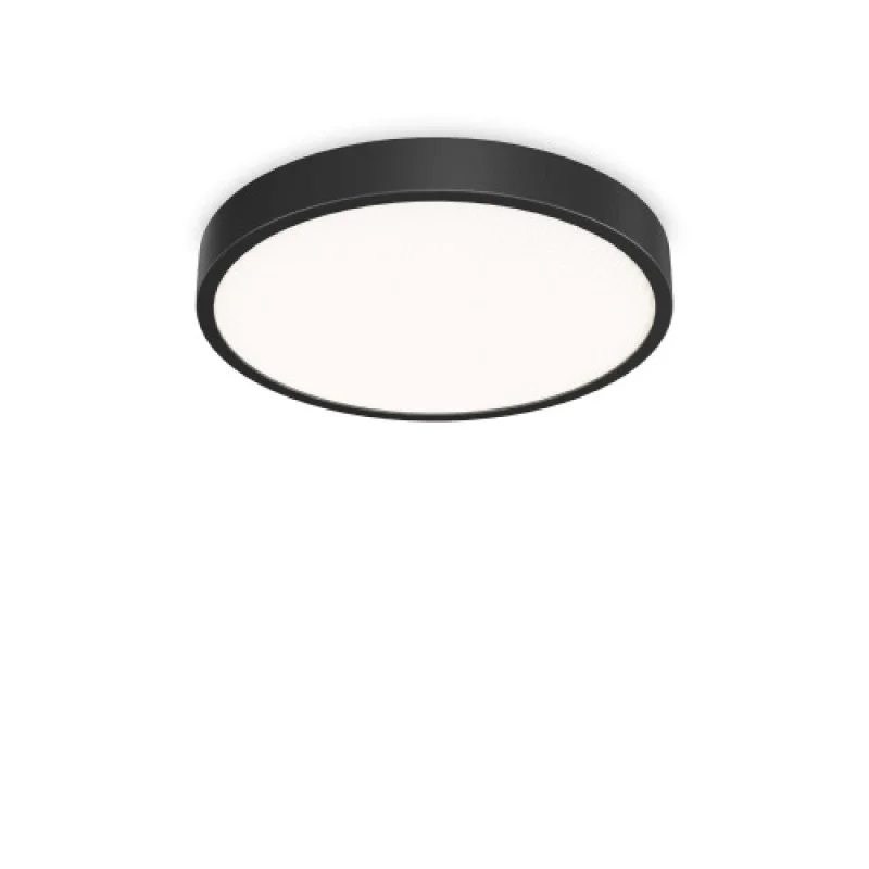 LED плафони Ray PL D60 BK IP44 327686 – Ideal Lux LED плафон в черен, 1X43W, 4000K, IP44