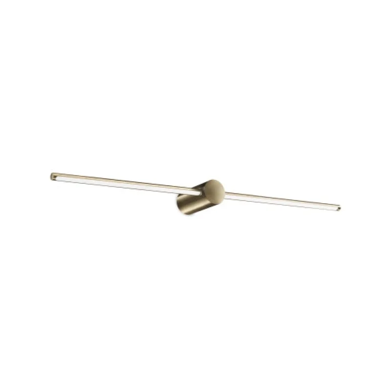 Bathroom Lighting Filo AP D075 BRASS 327792 – Ideal Lux LED wall light for bathroom in brass, 12,5W, 3000K, IP44