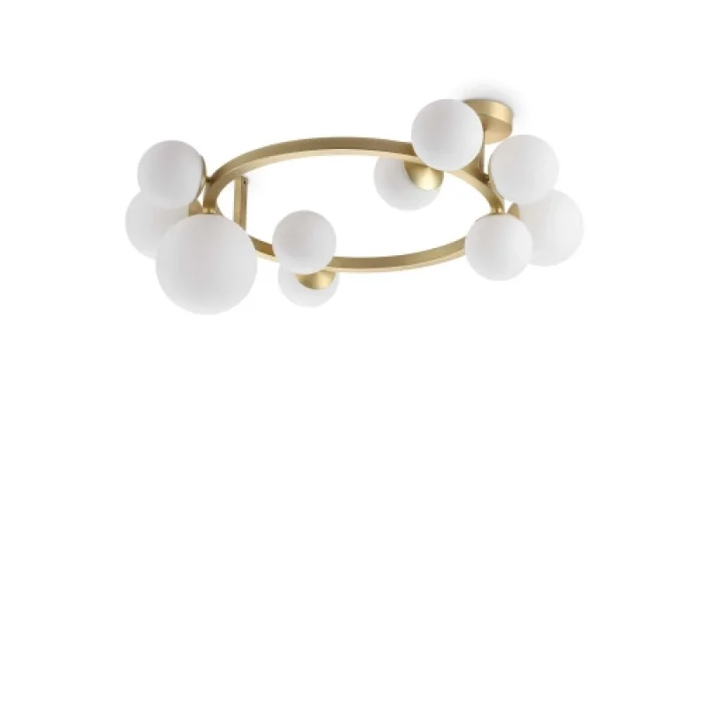 Ceiling Lights Perlage PL10 WHITE 327815 – Ideal Lux ceiling light in brass, 10X15W, IP20