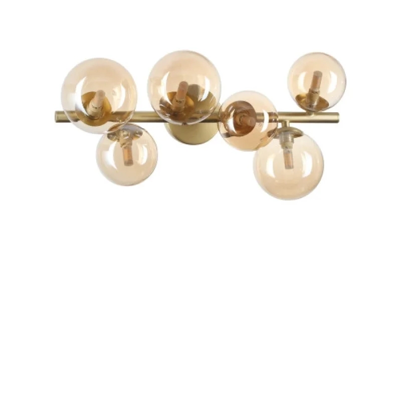 Плафони Perlage PL6 AMBER 327822 – Ideal Lux плафон в месинг, 6X15W, IP20