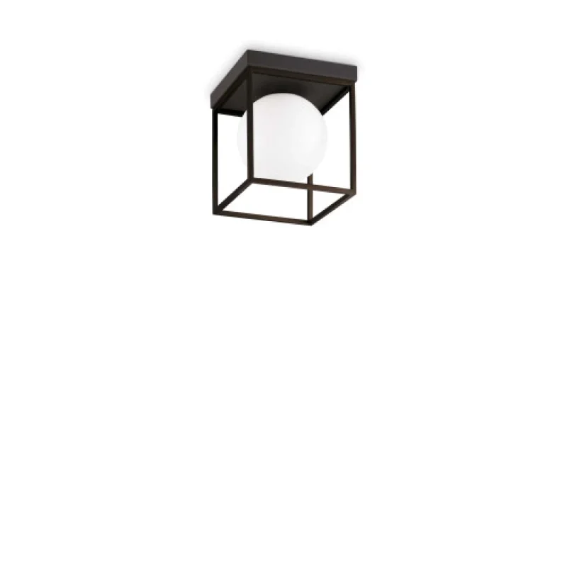 Плафони Lingotto PL1 BLACK 327853 – Ideal Lux плафон в черен мат., 1X28W, IP20