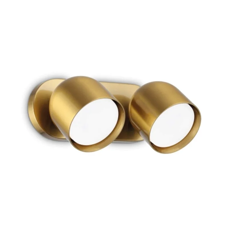 Wall Lights Dodo AP2 BRASS 327921 – Ideal Lux wall light in brass, 2X15W, IP:20