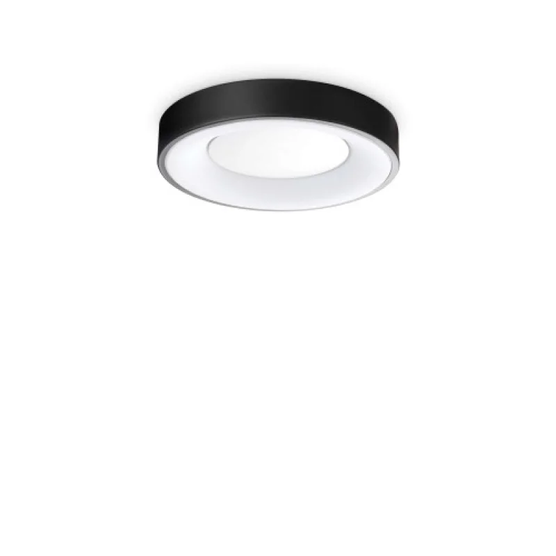 LED плафони Planet PL D30 BLACK 328140 – Ideal Lux LED плафон в черен мат., 17W, 3000K, IP:20
