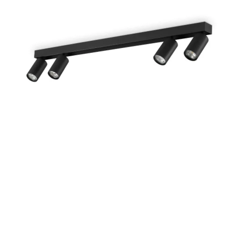 Спотове Profilo PL4 BLACK 328195 – Ideal Lux спот в черен, 4X28W, IP20