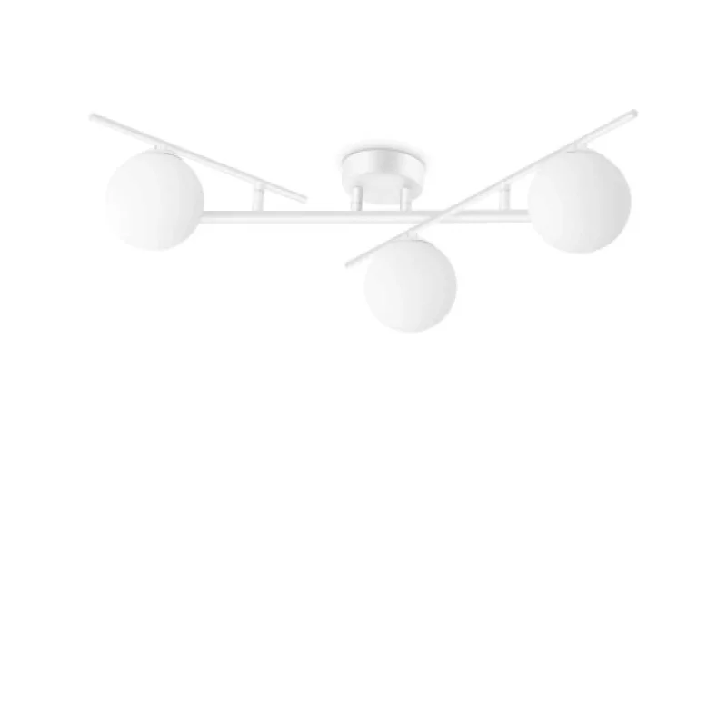Ceiling Lights Atlas PL3 WHITE 328201 – Ideal Lux ceiling light in white, 3X4W, 3000K, IP20
