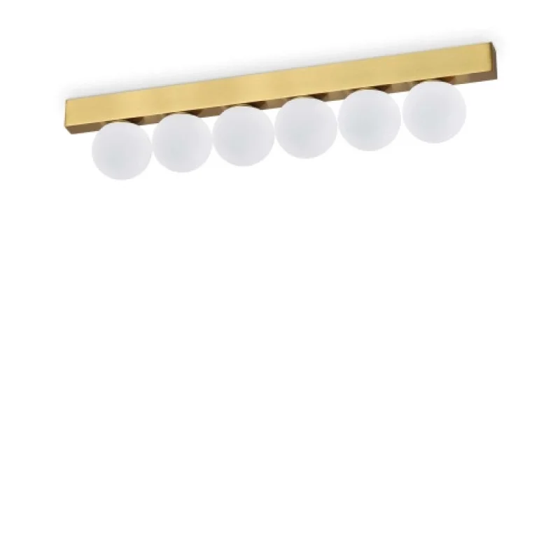 LED плафони Ping PONG PL6 BRASS 328263 – Ideal Lux LED плафон в месинг, 18W, 3000K, IP:20