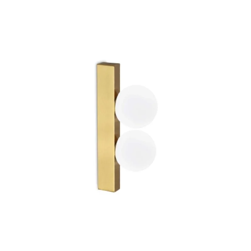 Стенно осветление (аплици) Ping PONG AP2 BRASS 328287 – Ideal Lux LED аплик в месинг, 6W, 3000K, IP:20
