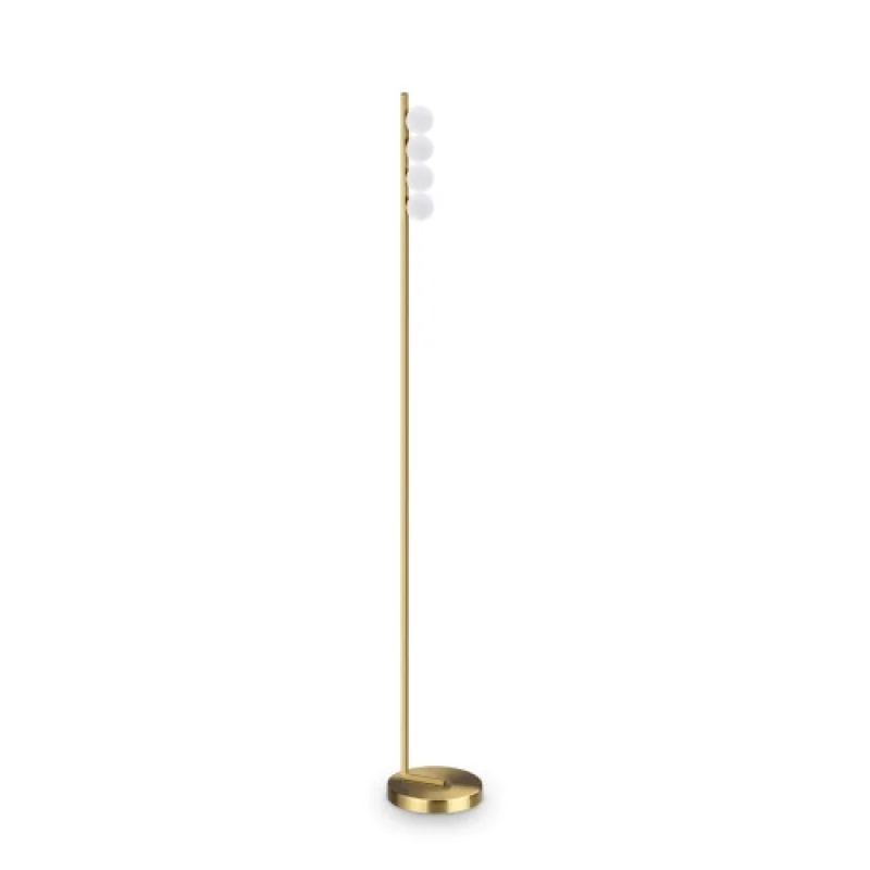 Floor Lamps Ping PONG PT4 BRASS 328324 – Ideal Lux LED floor lamp in brass, 12W, 3000K, IP:20